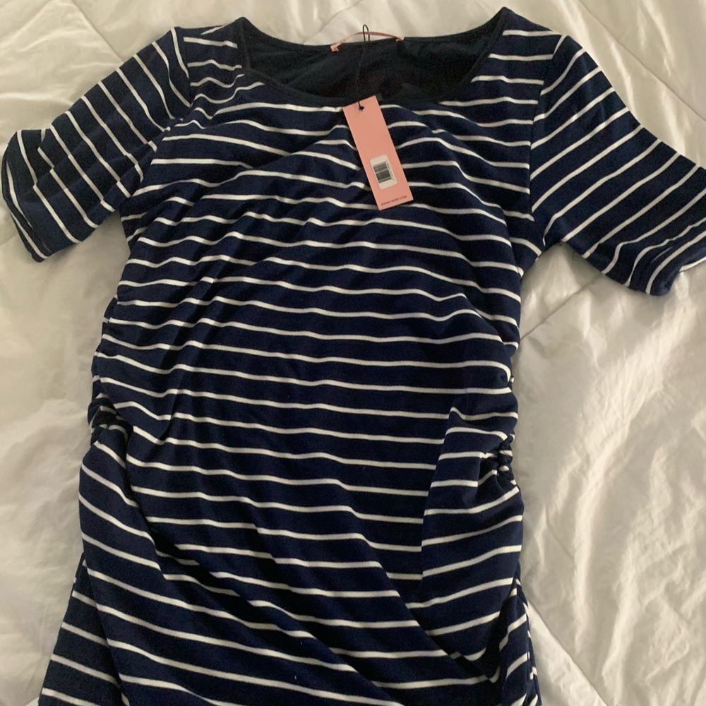 Mama muse xs maternity navy stripe